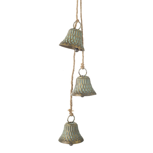 Triple rustic metal bell hanging Christmas decoration – Heaven Sends