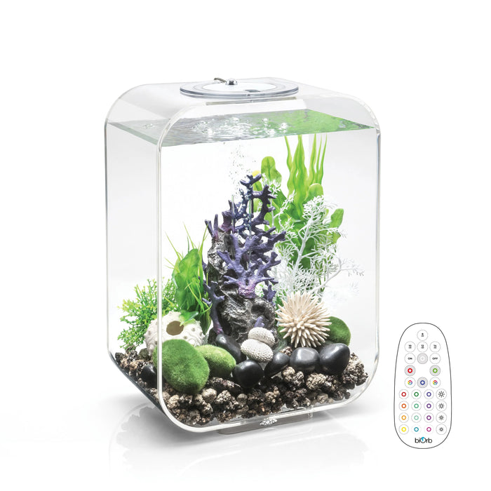 biOrb Life Aquarium 15 Litre with Multi Colour LED Light-Remote Control Transparent
