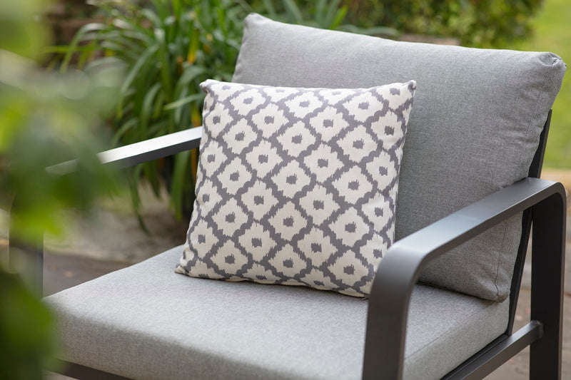 Light Grey Medallion Square Scatter Cushion