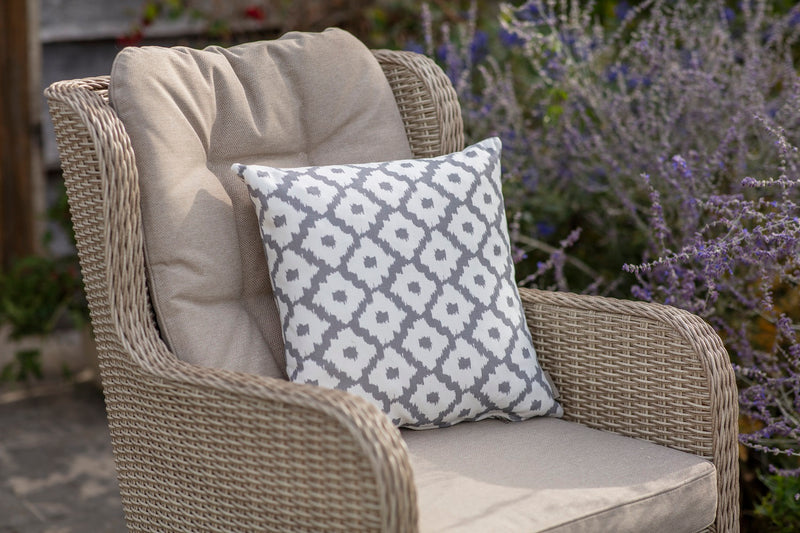 Light Grey Medallion Square Scatter Cushion