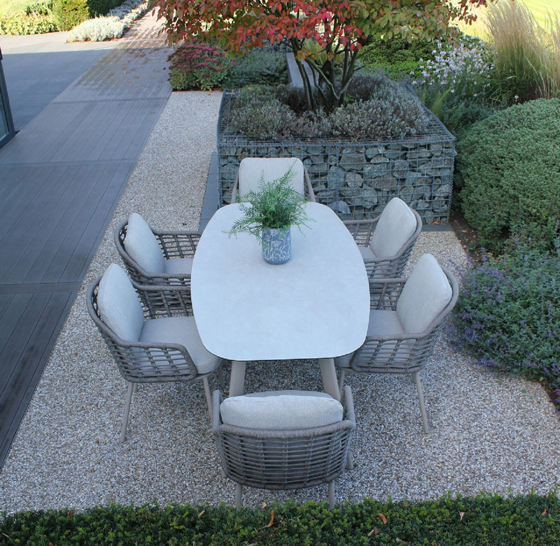 Puglia 6 Seat Dining Set with Manolo Table