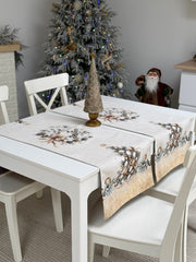 Limaso Champagne Gold Christmas Tapestry Table Runner – additional product view 5