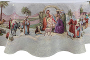 Limaso Bethlehem Miracle Nativity Round Christmas Tablecloth – additional product view 2