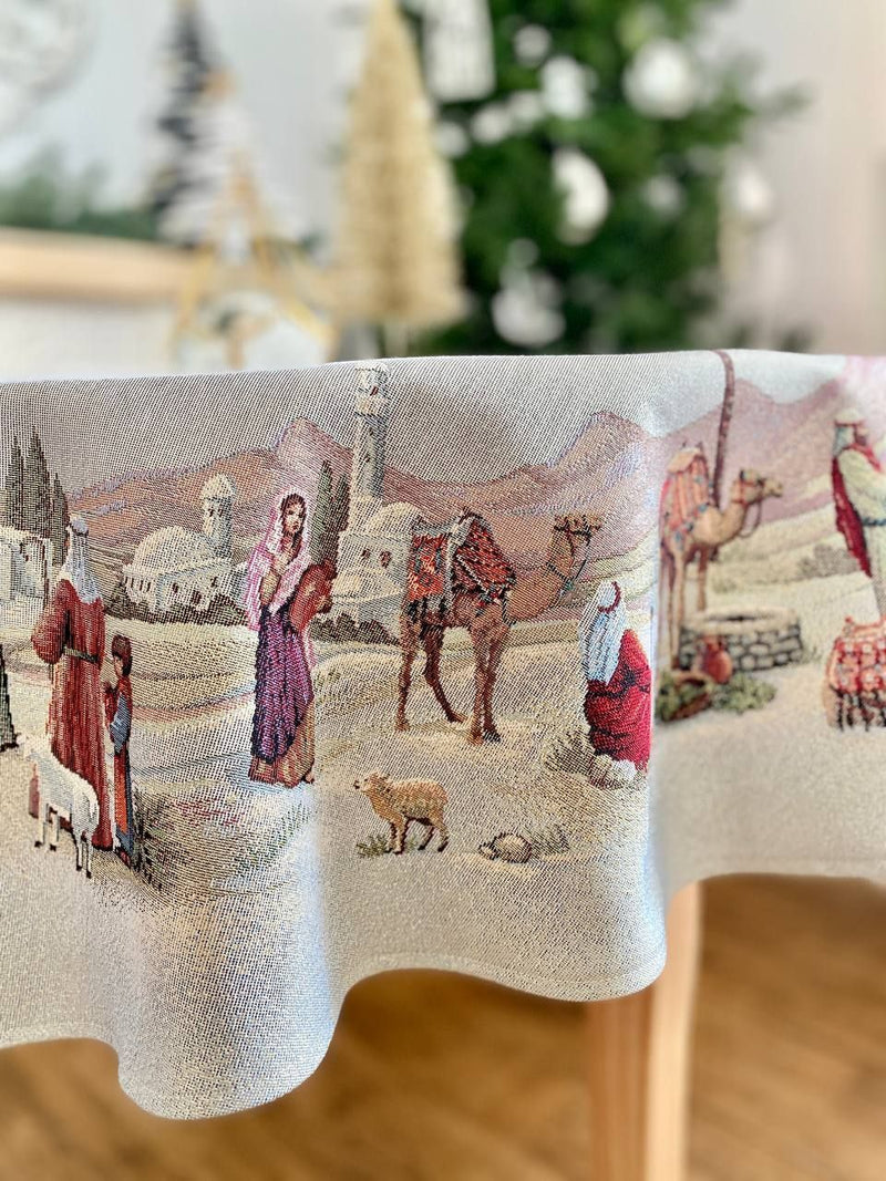 Limaso Bethlehem Miracle Nativity Round Christmas Tablecloth – additional product view 6