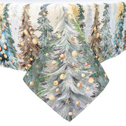 Limaso Evergreen Gold Christmas Tapestry Tablecloth – additional product view 2