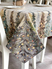 Limaso Evergreen Gold Christmas Tapestry Tablecloth – additional product view 6