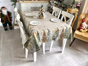 Limaso Evergreen Gold Christmas Tapestry Tablecloth – additional product view 8