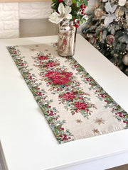 Limaso Silver Celebration Christmas Tapestry Table Runner – additional product view 5