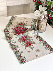 Limaso Silver Celebration Christmas Tapestry Table Runner – additional product view 6