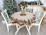Limaso Ivory Christmas Round Tapestry Tablecloth – additional product view 7