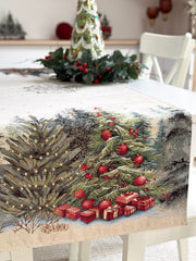 Limaso Evergreen Sparkle Christmas Tapestry Table Runner – additional product view 4