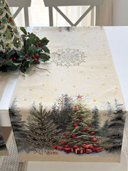 Limaso Evergreen Sparkle Christmas Tapestry Table Runner – additional product view 6