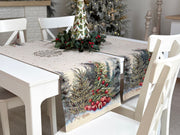 Limaso Evergreen Sparkle Christmas Tapestry Table Runner – additional product view 9