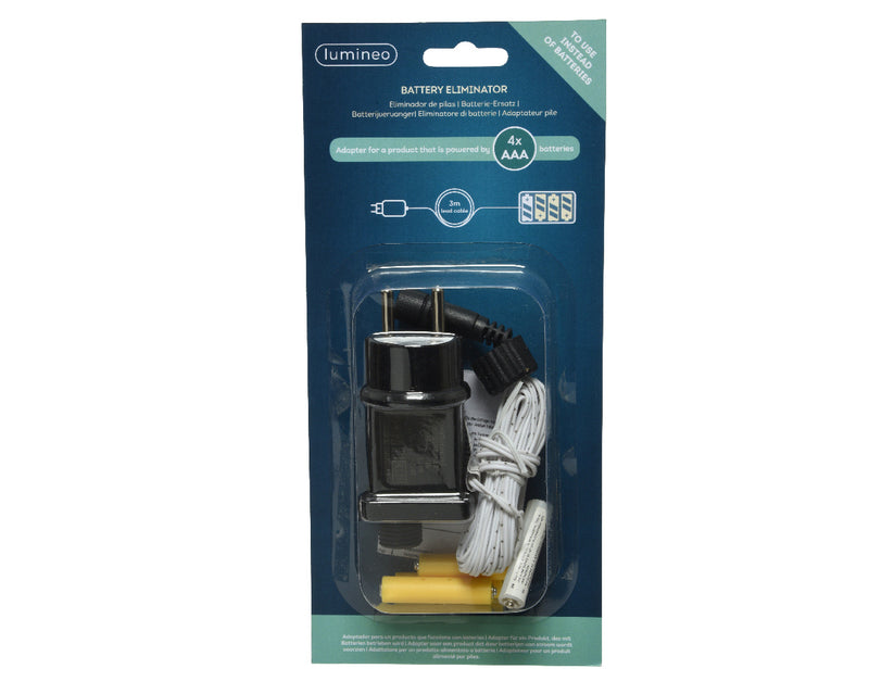 Lumineo Battery Eliminator (Replaces 1 Product Powered by 4xAAA Batteries)