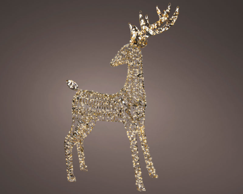 LED Reindeer Frame Gold 130 cm