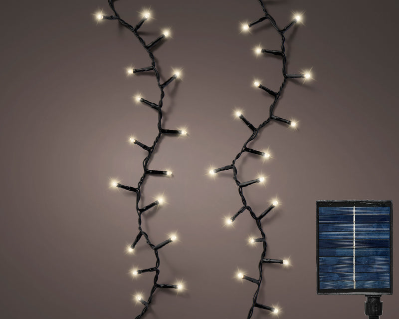 Lumineo Solar Powered 1000 Compact Twinkle Warm White Lights Black Cable 22.5m