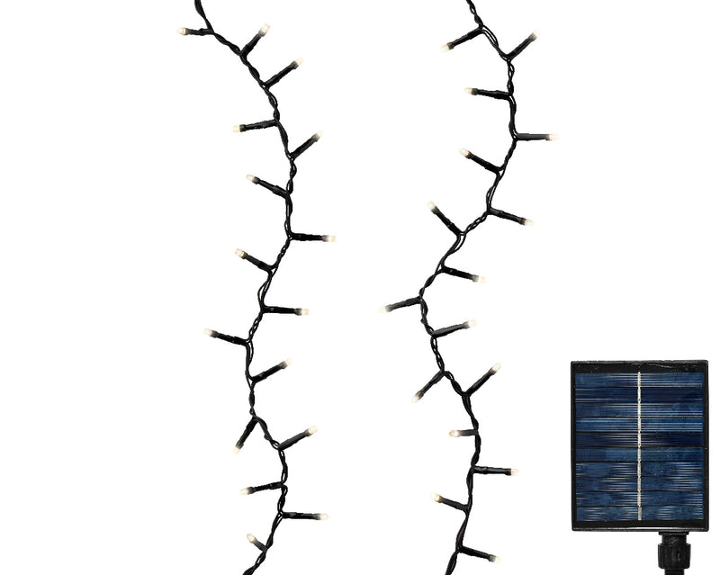 Lumineo Solar Powered 1000 Compact Twinkle Warm White Lights Black Cable 22.5m