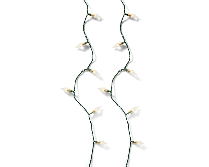 Lumineo Vintage 180 Twinkle Warm White Christmas Lights With Green Cable 17.9m