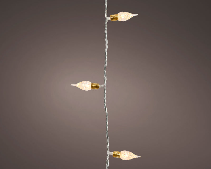 Lumineo Vintage 180 Twinkle Warm White Christmas Lights With Transparent Cable 17.9m