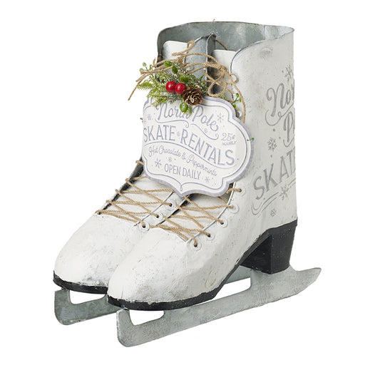 White metal ice skate Christmas decoration – Heaven Sends
