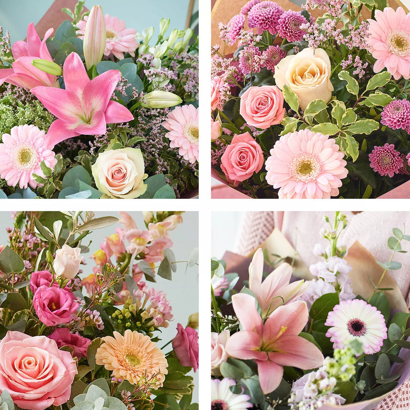 Mother's Day Luxury Pastels Bouquet Bundle With Chocolates and Card