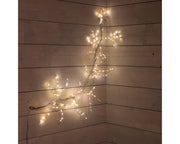 Micro LED Christmas garland with warm white lights detail view