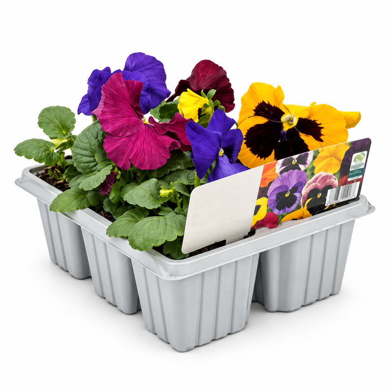 Pansy 6 Pack Mixed Colours