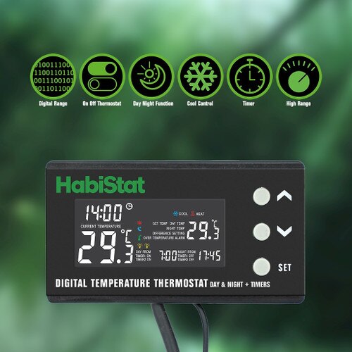 HabiStat Digital Temperature Thermostat, Day/Night Timer, 600W — supplier view 5