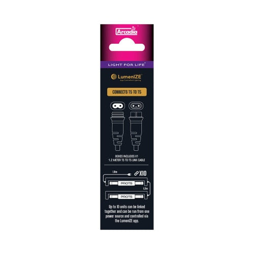 Arcadia LumenIZE T5 to T5 Link Cable 1.2m — supplier view 3