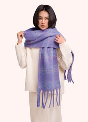 Nancy Cosy Scarf - Lilac by Powder worn by a model