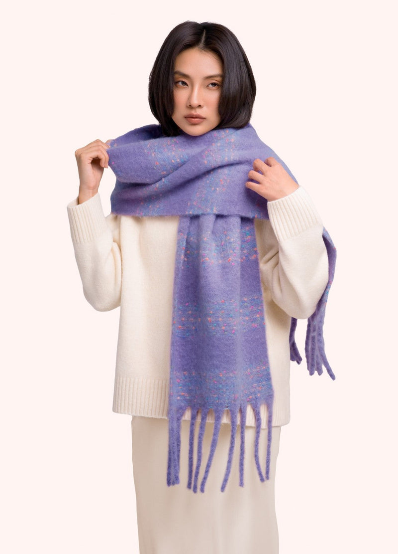 Nancy Cosy Scarf - Lilac by Powder worn by a model