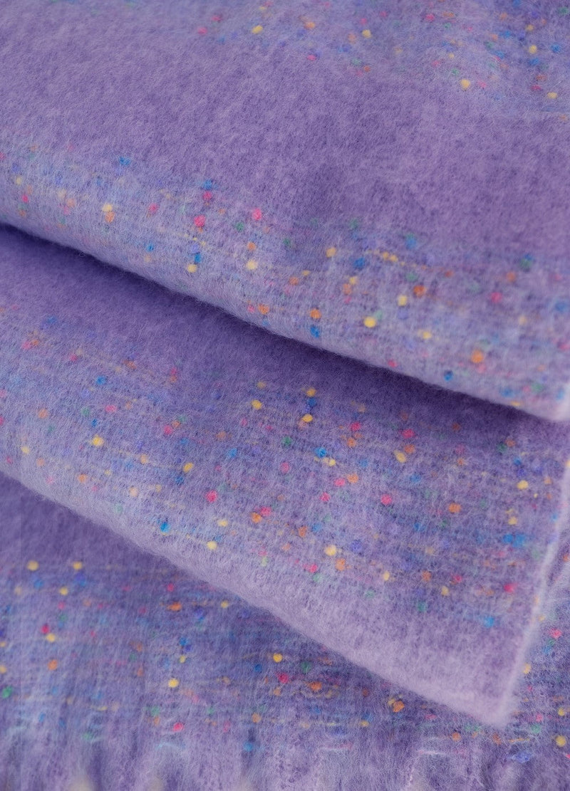 Nancy Cosy Scarf - Lilac by Powder close-up print and fabric detail