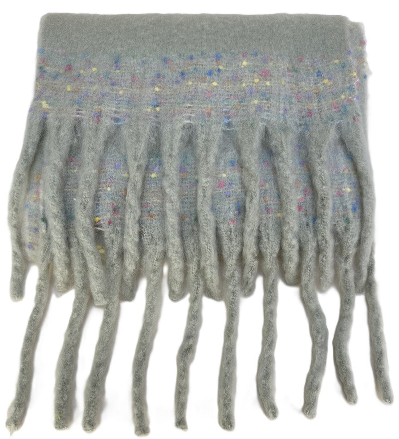 Nancy Cosy Scarf - Soft Green by Powder styled on a plain background