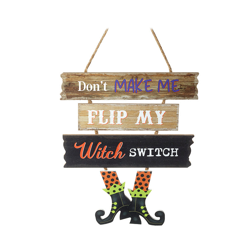 Flip My Witch Switch Hanging Sign
