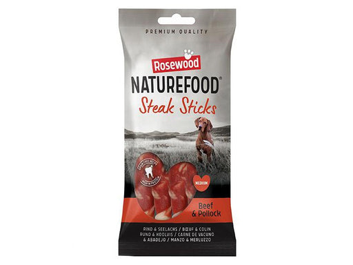 NatureFood Beef Steak Sticks Medium 90g