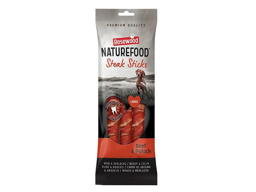 NatureFood Beef Steak sticks lg 240g