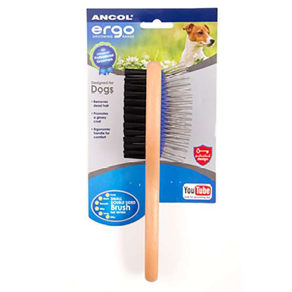 Ancol Wooden Handle Double Sided Brush