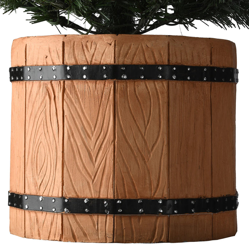 6 Foot Snowy Sheffield Spruce Pre-Lit Half Christmas Tree with 250 Warm White Lights