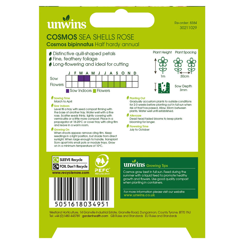 Natures Haven Cosmos Sea Shells Rose