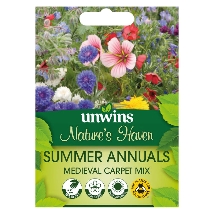 Natures Haven Summer Annuals Medieval Carpet Mix