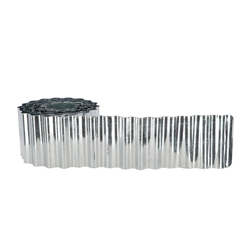 Esschert Galvanised Corrugated Lawn Edging – 5 m