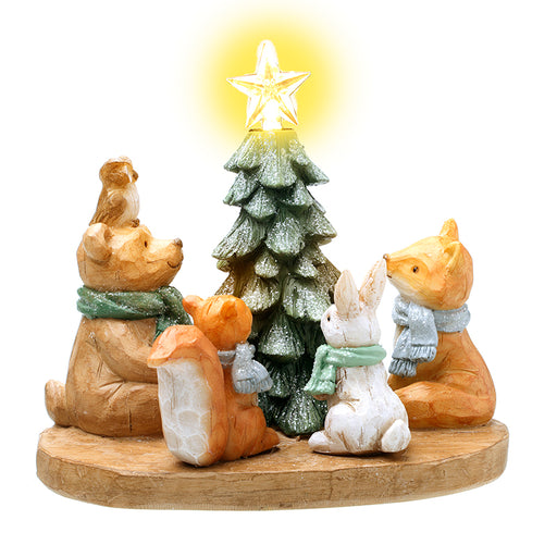 Woodland animals around Christmas tree decoration – Heaven Sends