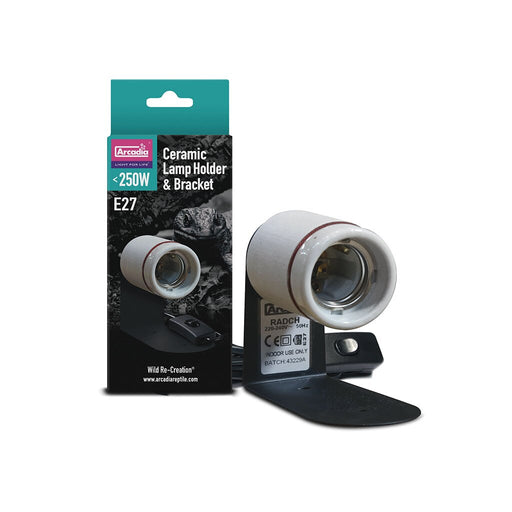 Arcadia Ceramic Lamp Holder and Bracket — Ceramic Lamp Holder & Bracket