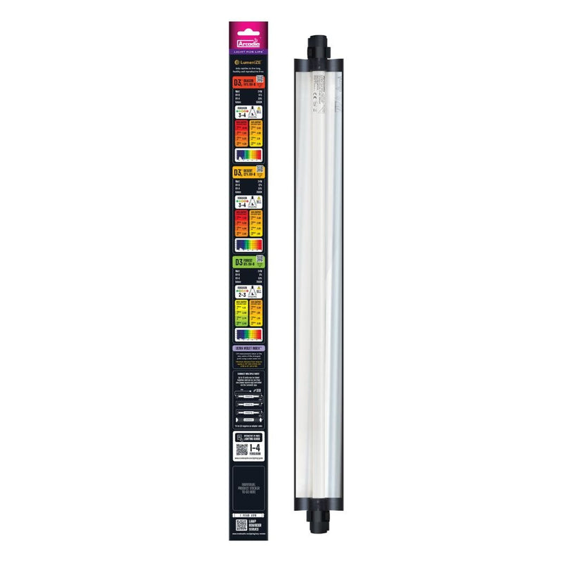 Arcadia LumenIZE ProT5 UVB Kit D3+ Desert 12% 24W — LumenIZE Desert 24w back packaging