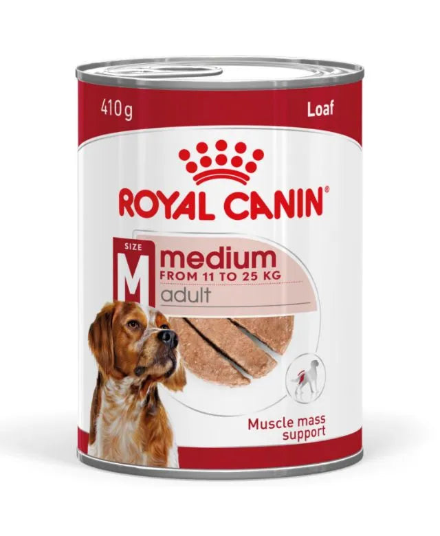 Royal Canin Medium Adult Wet Dog Food Cans In Loaf 410g