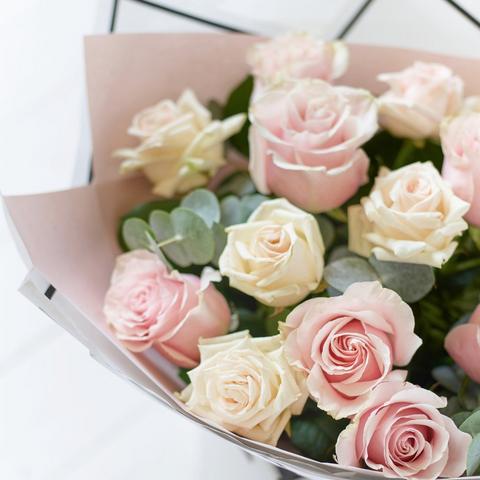 Beautifully Simple Pink Rose Bouquet – example 4