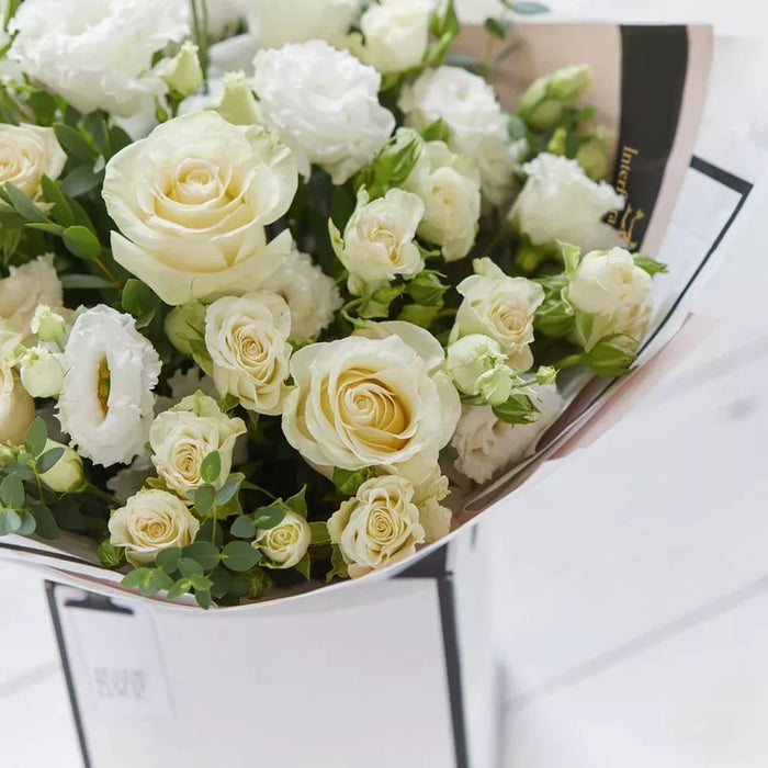 Beautifully Simple White Flower Bouquet
