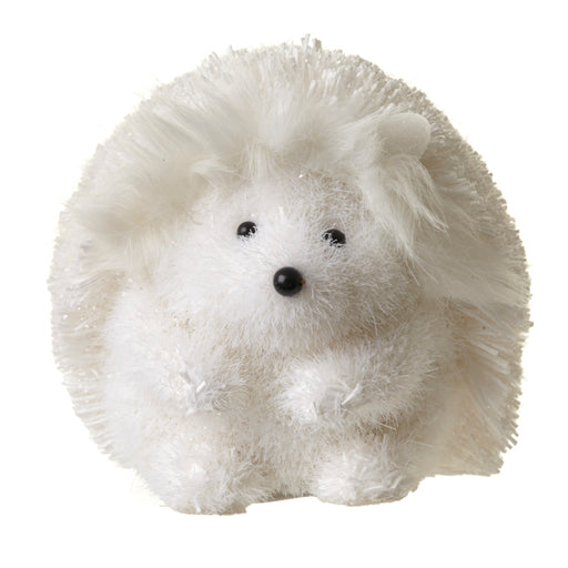 White fluffy hedgehog Christmas ornament – Heaven Sends