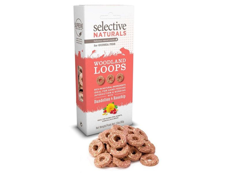 Selective Naturals Woodland Loops For Rabbits & Guinea Pigs 80g