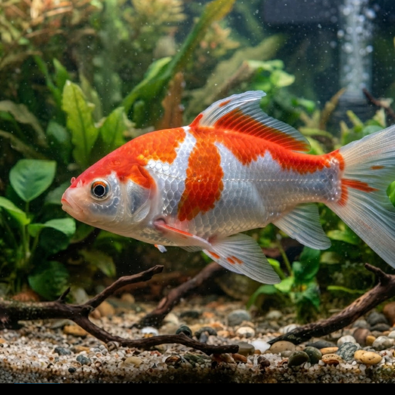 Sarasa Comet Goldfish | Carassius auratus (5–8 cm)